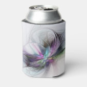 新しい生活、抽象芸術カラフルフラクタル芸術ファンタジー 缶クーラー (缶裏面)