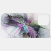 新しい生活、抽象芸術カラフルフラクタル芸術ファンタジー Case-Mate iPhoneケース (裏面 (横))