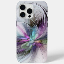 新しい生活、抽象芸術カラフルフラクタル芸術ファンタジー iPhone 15 PRO MAXケース