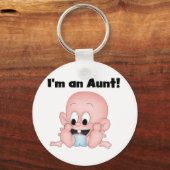 新しい甥のTシャツとギフトのおばさん キーホルダー (正面)