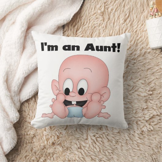 新しい甥のTシャツとギフトのおばさん クッション (ブランケット)