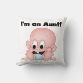 新しい甥のTシャツとギフトのおばさん クッション (正面)