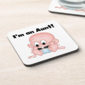 新しい甥のTシャツとギフトのおばさん コースター (左側)