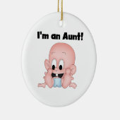 新しい甥のTシャツとギフトのおばさん セラミックオーナメント (右)