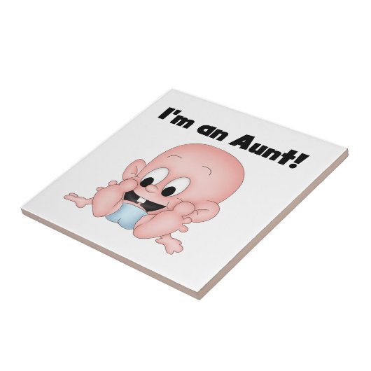 新しい甥のTシャツとギフトのおばさん タイル (側面)