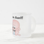 新しい甥のTシャツとギフトのおばさん フロストグラスマグカップ (正面右)