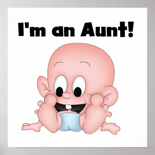 新しい甥のTシャツとギフトのおばさん ポスター (正面)