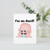 新しい甥のTシャツとギフトのおばさん ポストカード (スタンド正面)