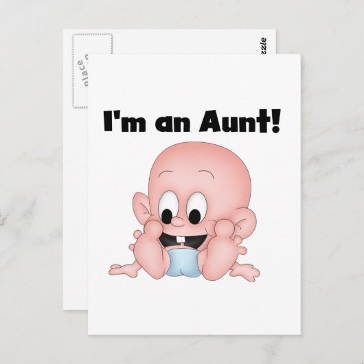 新しい甥のTシャツとギフトのおばさん ポストカード (正面/裏面)