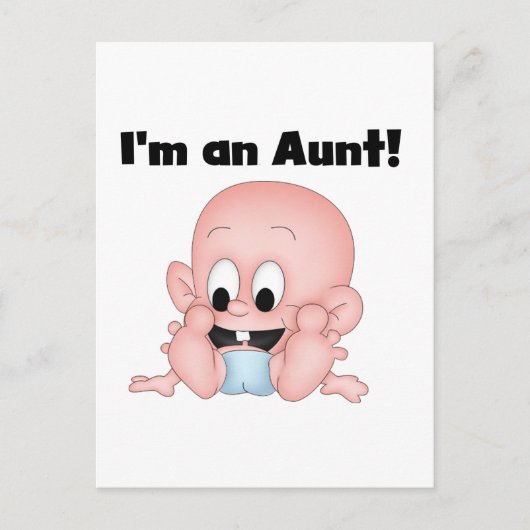 新しい甥のTシャツとギフトのおばさん ポストカード (正面)