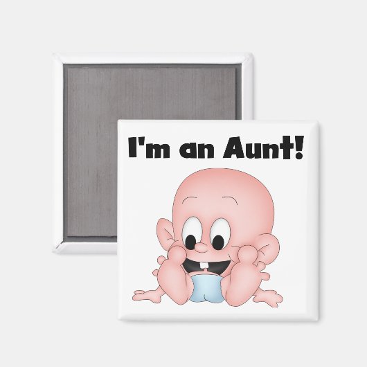 新しい甥のTシャツとギフトのおばさん マグネット (正面/裏面)