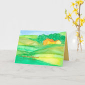 新しい田舎おめでとう カード (黄色い花)