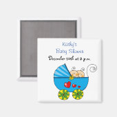 新しい男の子の双子のベビーをラムに マグネット (正面/裏面)