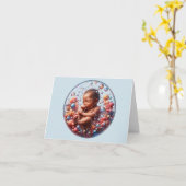 新しい男の子の赤ちゃんが生まれました カード (黄色い花)