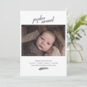 新しい男の子の赤ちゃんの写真 出生のお知らせ 案内状 (スタンド正面)