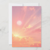 新しい男の子ピンクユニークスカイクラウドサンシャインベビーシャワー 招待状 (裏面)