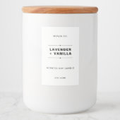 新しい白モダン蝋燭製品ラベルシール フードラベル (正面)