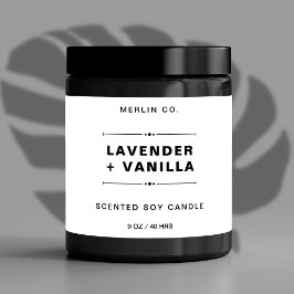 新しい白モダン蝋燭製品ラベルシール フードラベル