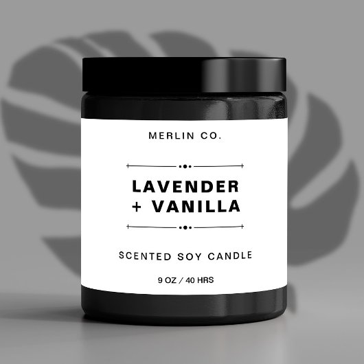 新しい白モダン蝋燭製品ラベルシール フードラベル