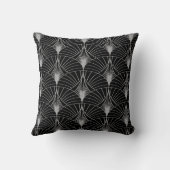 新しい白黒アールデコ クッション (裏面)