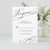 新しい白%PIPE% RSVPカードで食べて下さい、飲んで下さい 出欠カード (スタンド正面)