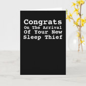 新しい睡眠泥棒おめでとう カード (黄色い花)