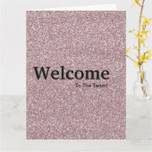 新しい社員の歓迎グリッター カード (黄色い花)