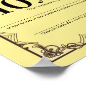 新しい社員周年証明書 ポスター (角)