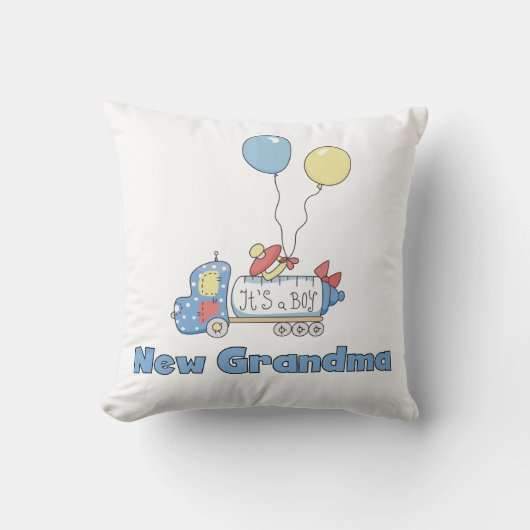 新しい祖母のトラックそれは男の子のギフトです クッション (正面)