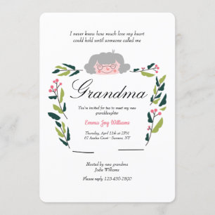 新しい祖母の一口は招待状を見、 招待状