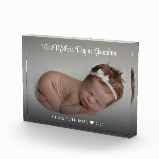 新しい祖母ファーストマザーズ日ベビーフォトブロック フォトブロック (右)