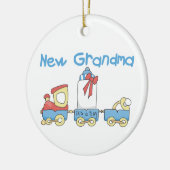 新しい祖母列車のギフト セラミックオーナメント (左)