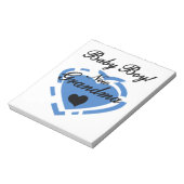 新しい祖母男の赤ちゃんブルーハートギフト ノートパッド (回転)