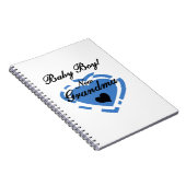 新しい祖母男の赤ちゃんブルーハートギフト ノートブック (右側)