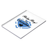 新しい祖母男の赤ちゃんブルーハートギフト ノートブック (左側)