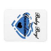 新しい祖母男の赤ちゃんブルーハートギフト マグネット (横)