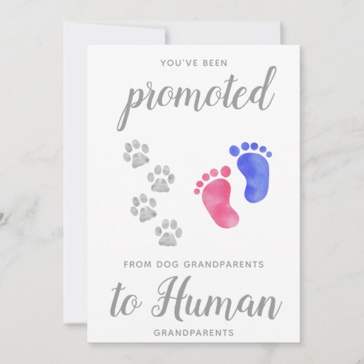 新しい祖父母の妊娠から昇進する 案内状 (正面)