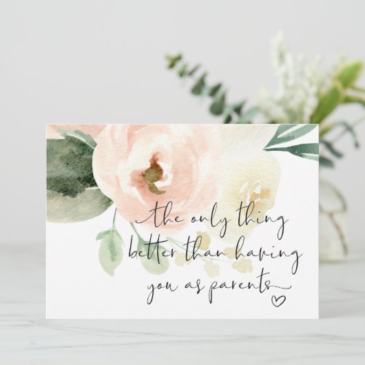 新しい祖父母の妊娠が両親のベビー カード (スタンド正面)