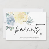 新しい祖父母の妊娠が親に明らかになる カード (正面)