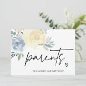 新しい祖父母の妊娠が親に明らかになる カード (スタンド正面)