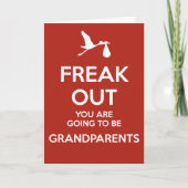 新しい祖父母の妊娠の発表 シーズンカード (正面)