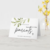 新しい祖父母の妊娠ベビーが両親に明かす カード (黄色い花)