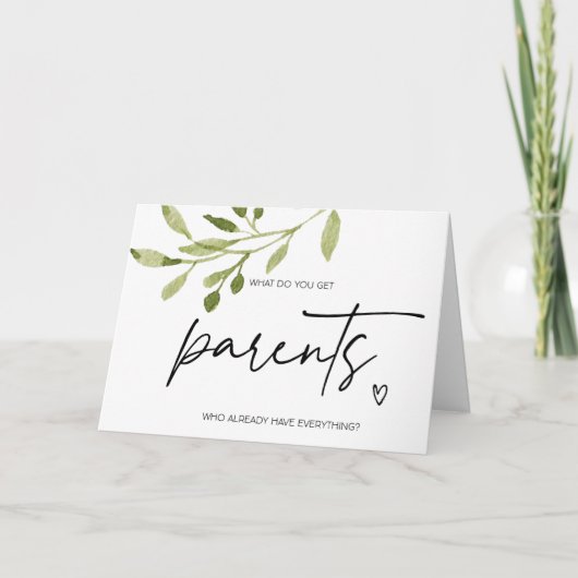 新しい祖父母の妊娠ベビーが両親に明かす カード (正面)