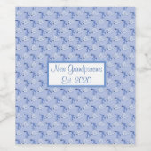 新しい祖父母のEst。2020ブルーストークパターンワイン ワインラベル (シングルラベル)