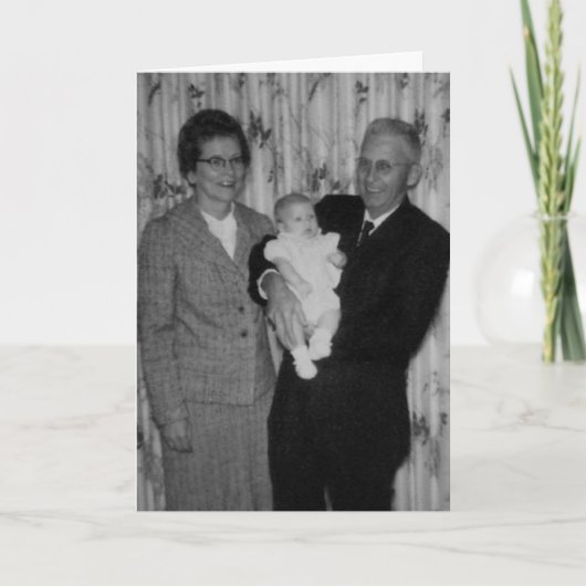新しい祖父母カード(カスタマイズ可能な) カード (正面)