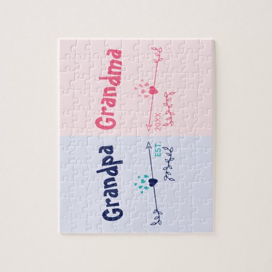 新しい祖父母 – ベビーまたは妊娠のお知らせ ジグソーパズル (縦)
