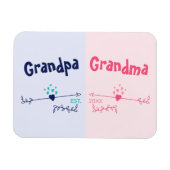 新しい祖父母 – ベビーまたは妊娠のお知らせ マグネット (横)