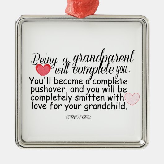 新しい祖父母 メタルオーナメント (正面)