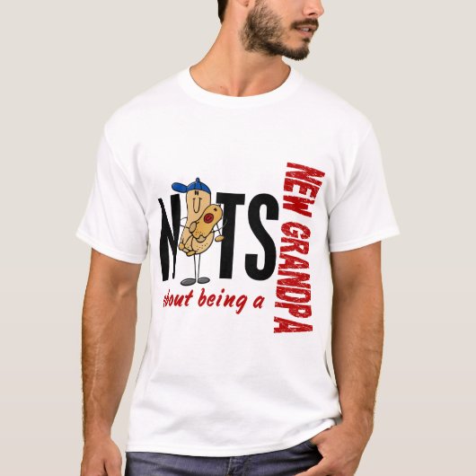 新しい祖父1の赤があることについてのナット Tシャツ (正面)