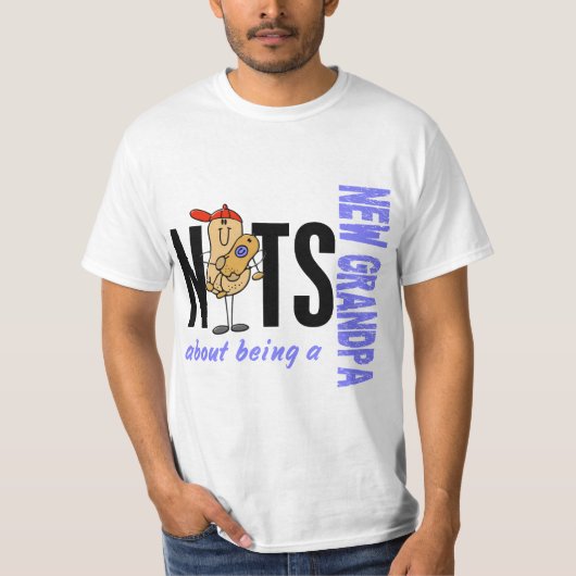 新しい祖父1の青があることについてのナット Tシャツ (正面)